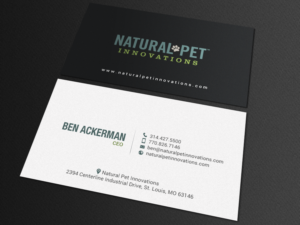 Business Card Design by chandrayaan.creative for Natural Pet Innovations | Design: #18489330