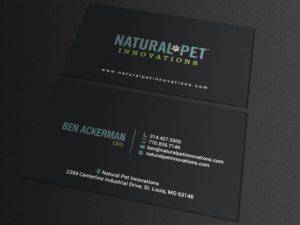 Business Card Design by chandrayaan.creative for Natural Pet Innovations | Design: #18489331
