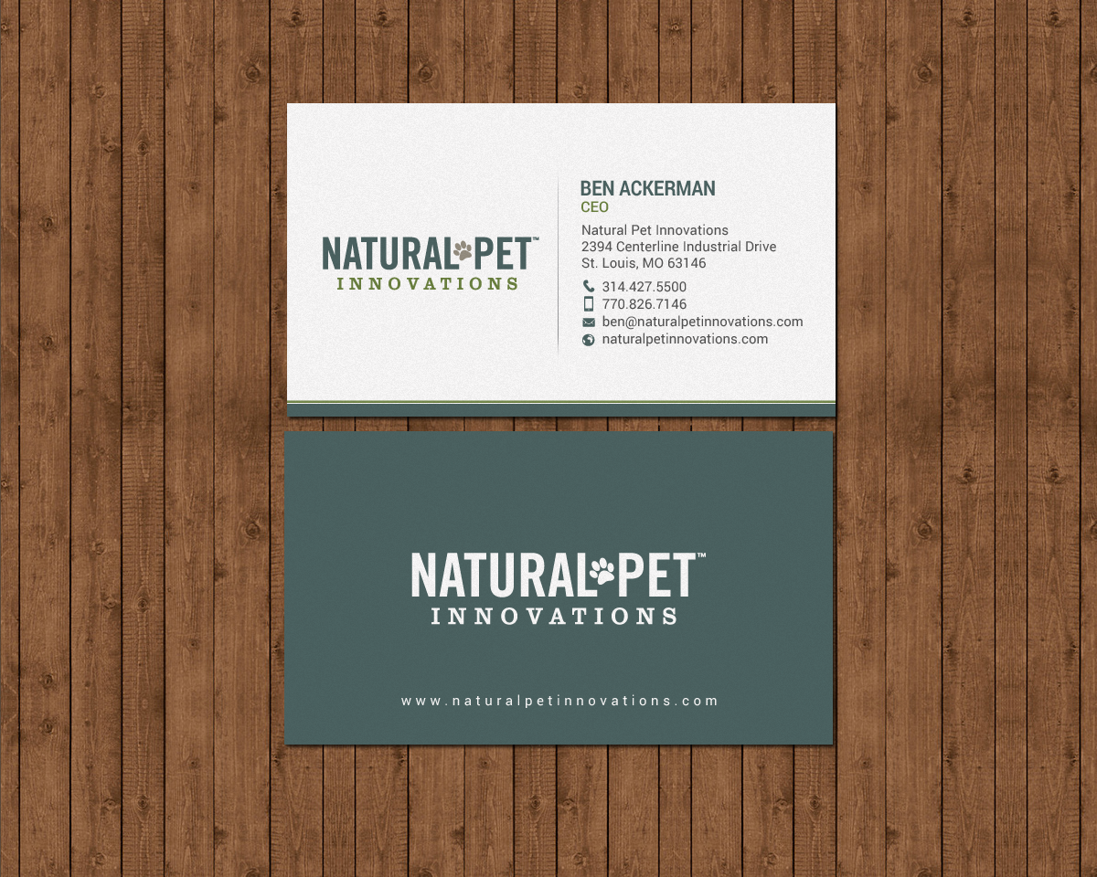 Business Card Design by chandrayaan.creative for Natural Pet Innovations | Design #18489332