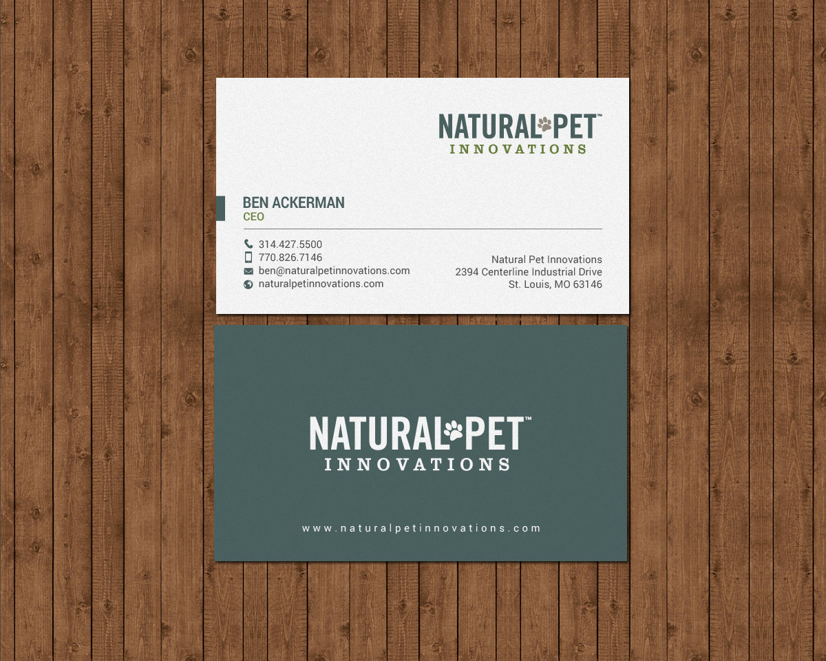 Business Card Design by chandrayaan.creative for Natural Pet Innovations | Design #18489344
