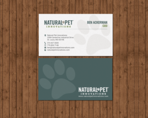 Business Card Design by chandrayaan.creative for Natural Pet Innovations | Design: #18489346