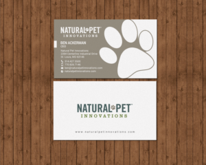 Business Card Design by chandrayaan.creative for Natural Pet Innovations | Design: #18489352