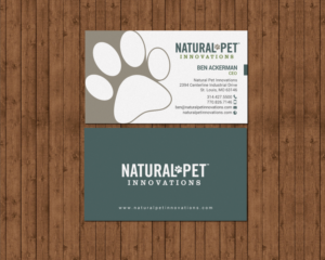 Business Card Design by chandrayaan.creative for Natural Pet Innovations | Design: #18489353