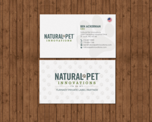 Business Card Design by chandrayaan.creative for Natural Pet Innovations | Design: #18546597