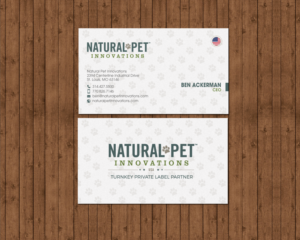 Business Card Design by chandrayaan.creative for Natural Pet Innovations | Design: #18546600