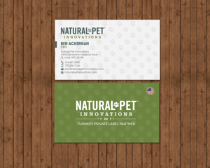 Business Card Design by chandrayaan.creative for Natural Pet Innovations | Design: #18546602