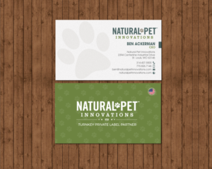Business Card Design by chandrayaan.creative for Natural Pet Innovations | Design: #18546608