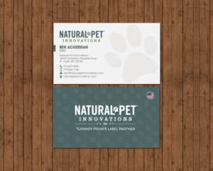 Business Card Design by chandrayaan.creative for Natural Pet Innovations | Design: #18555089