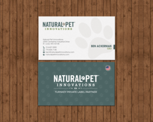 Business Card Design by chandrayaan.creative for Natural Pet Innovations | Design #18555090