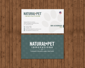 Business Card Design by chandrayaan.creative for Natural Pet Innovations | Design: #18555091