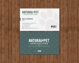 Business Card Design by chandrayaan.creative for Natural Pet Innovations | Design: #18555093