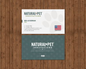 Business Card Design by chandrayaan.creative for Natural Pet Innovations | Design: #18555098