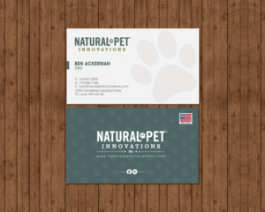 Business Card Design by chandrayaan.creative for Natural Pet Innovations | Design: #18555099