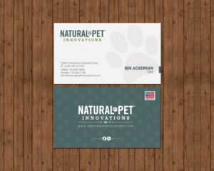 Business Card Design by chandrayaan.creative for Natural Pet Innovations | Design: #18555100