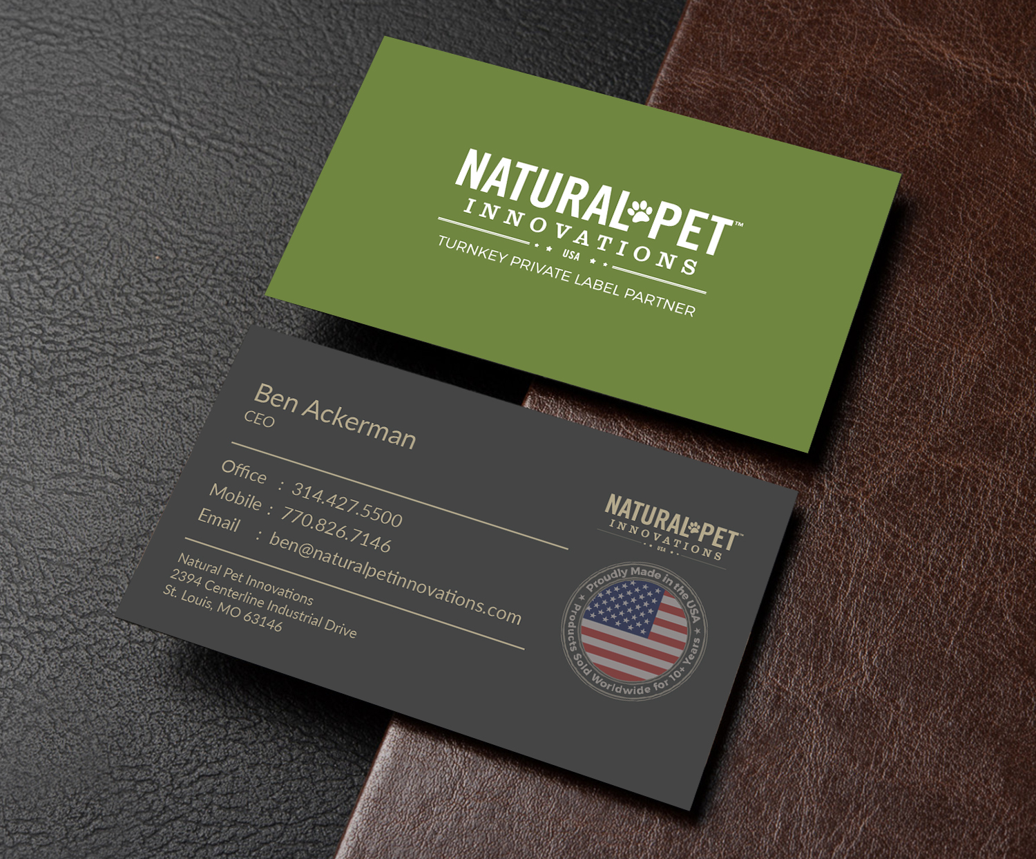 Business Card Design by M6G for Natural Pet Innovations | Design #18544008
