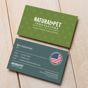 Business Card Design by M6G for Natural Pet Innovations | Design: #18544097