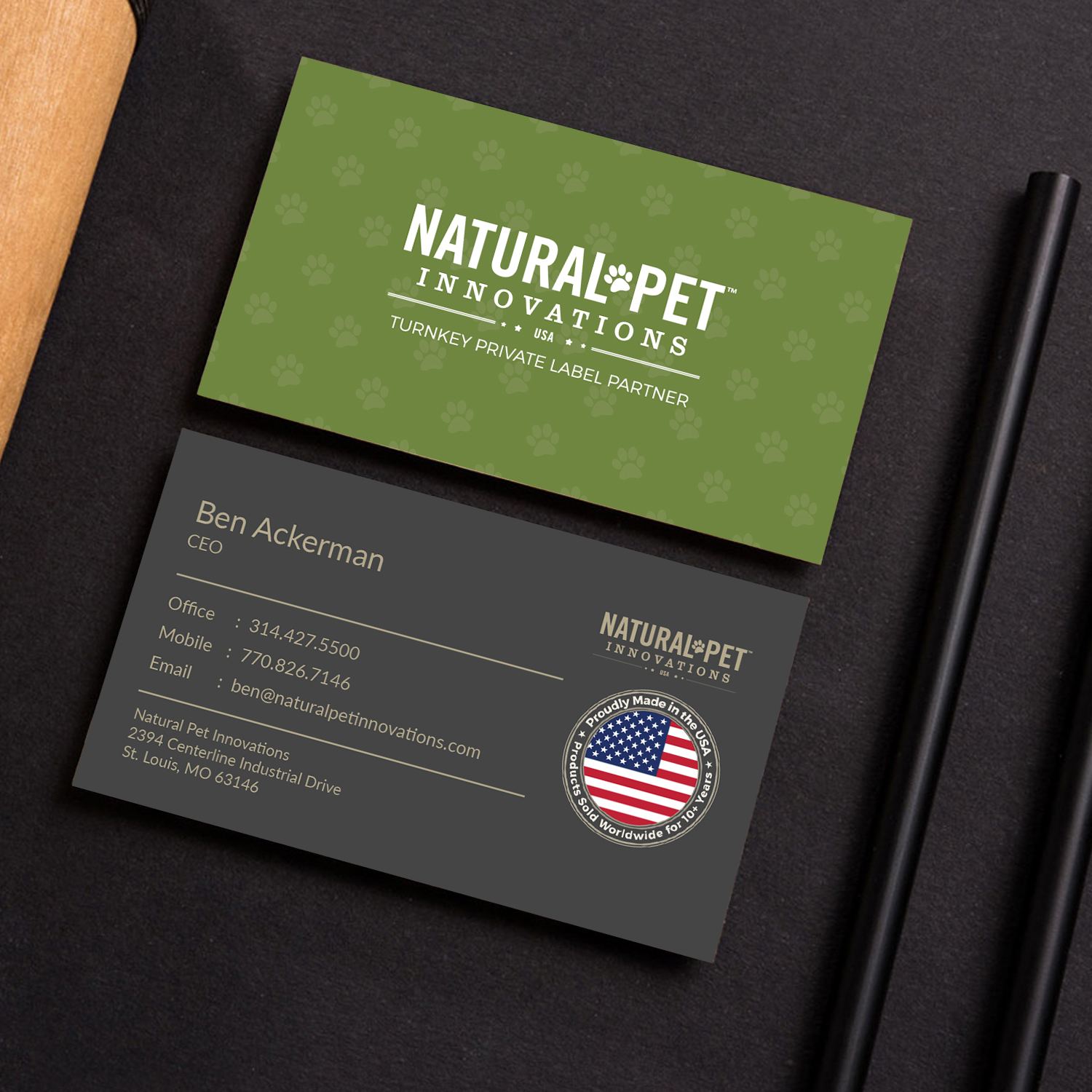 Business Card Design by M6G for Natural Pet Innovations | Design #18544115