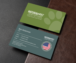 Business Card Design by M6G for Natural Pet Innovations | Design: #18544239