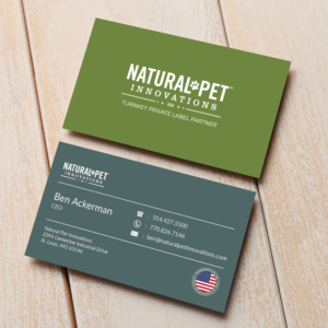 Business Card Design by M6G for Natural Pet Innovations | Design: #18544267