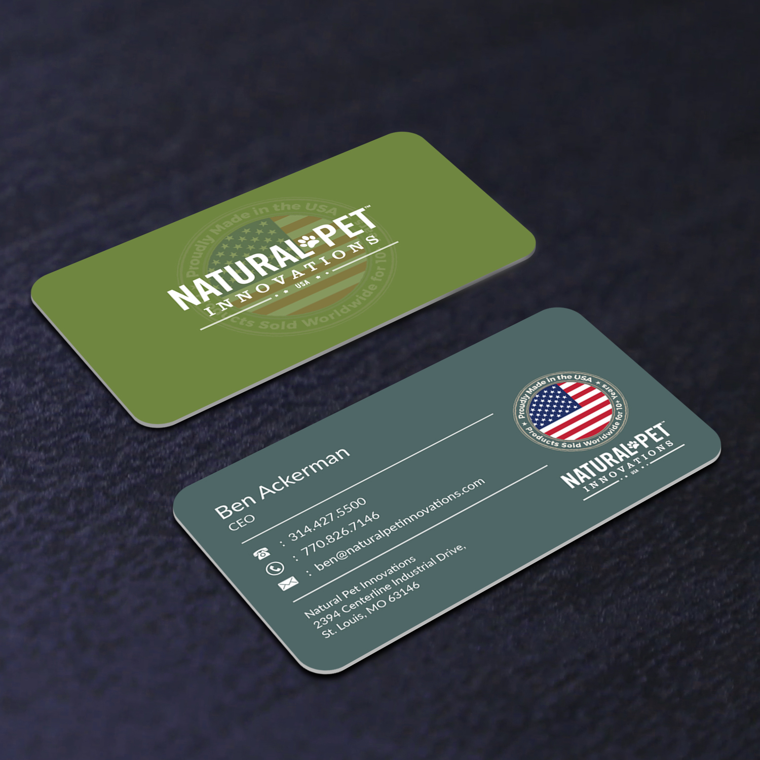 Business Card Design by M6G for Natural Pet Innovations | Design #18544433