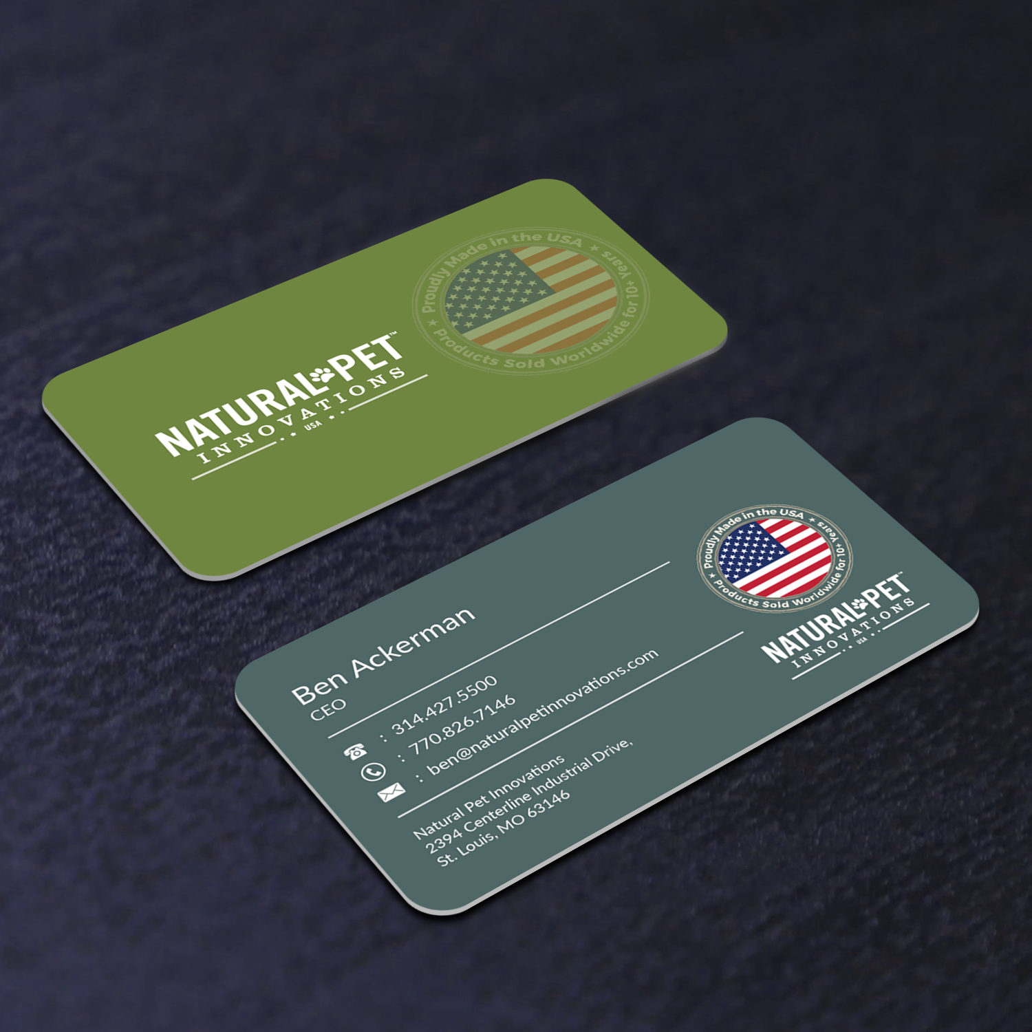 Business Card Design by M6G for Natural Pet Innovations | Design #18544485