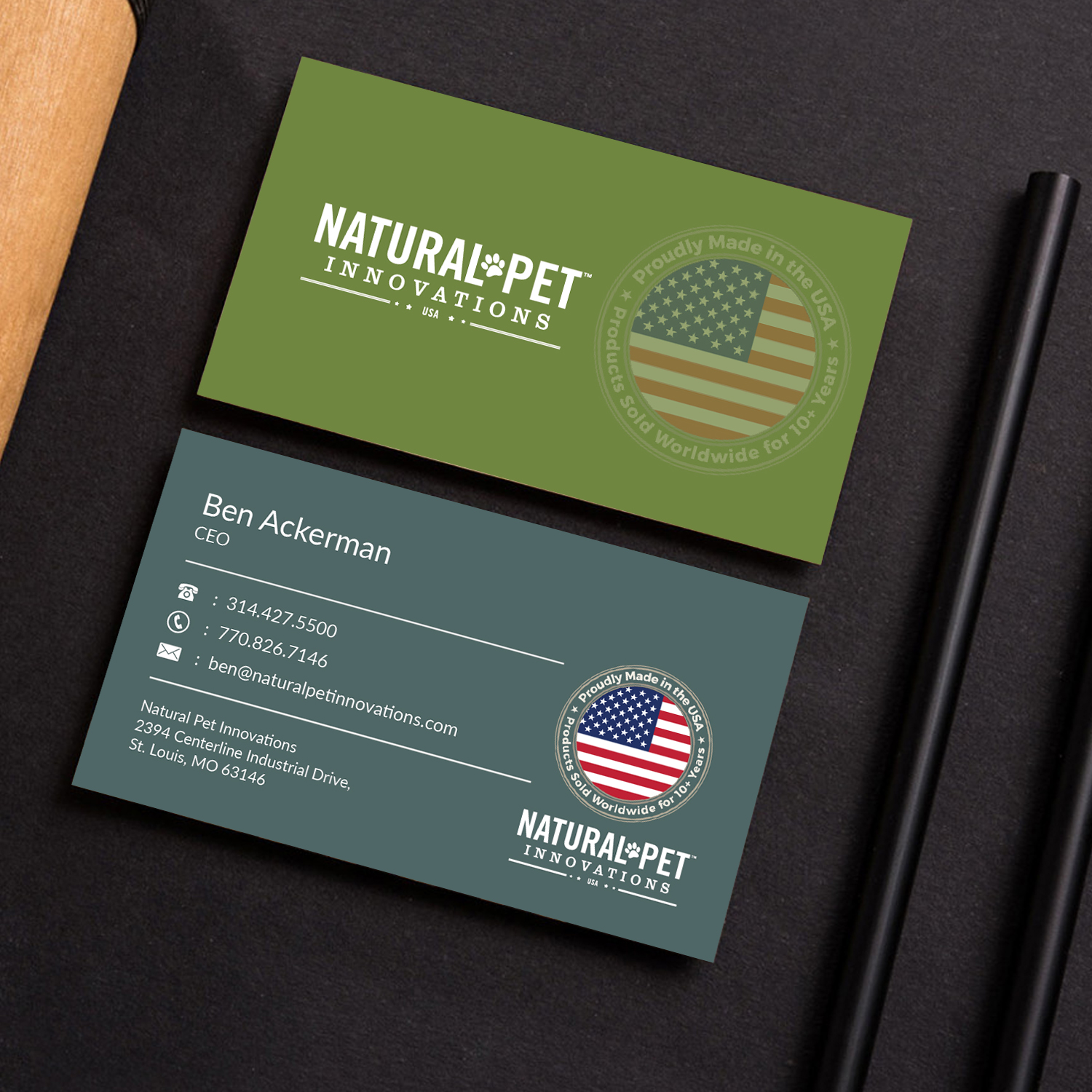 Business Card Design by M6G for Natural Pet Innovations | Design #18544530