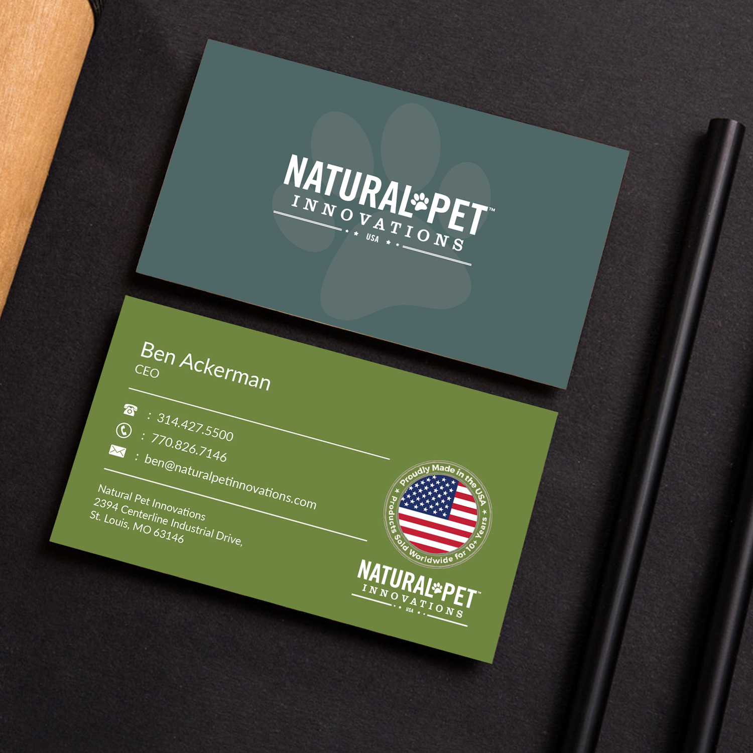 Business Card Design by M6G for Natural Pet Innovations | Design #18544632