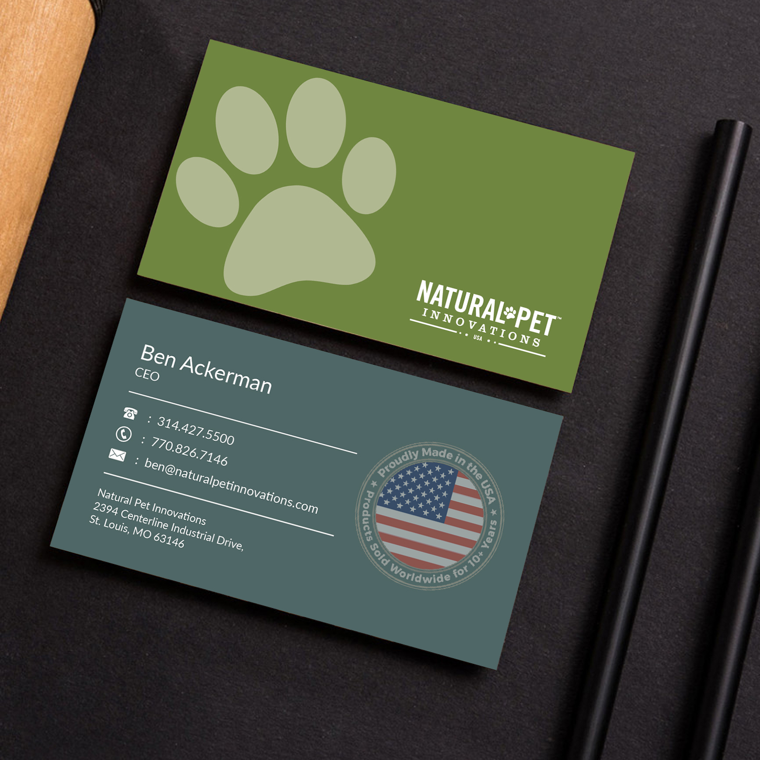 Business Card Design by M6G for Natural Pet Innovations | Design #18544663