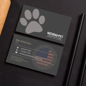 Business Card Design by M6G for Natural Pet Innovations | Design: #18544675