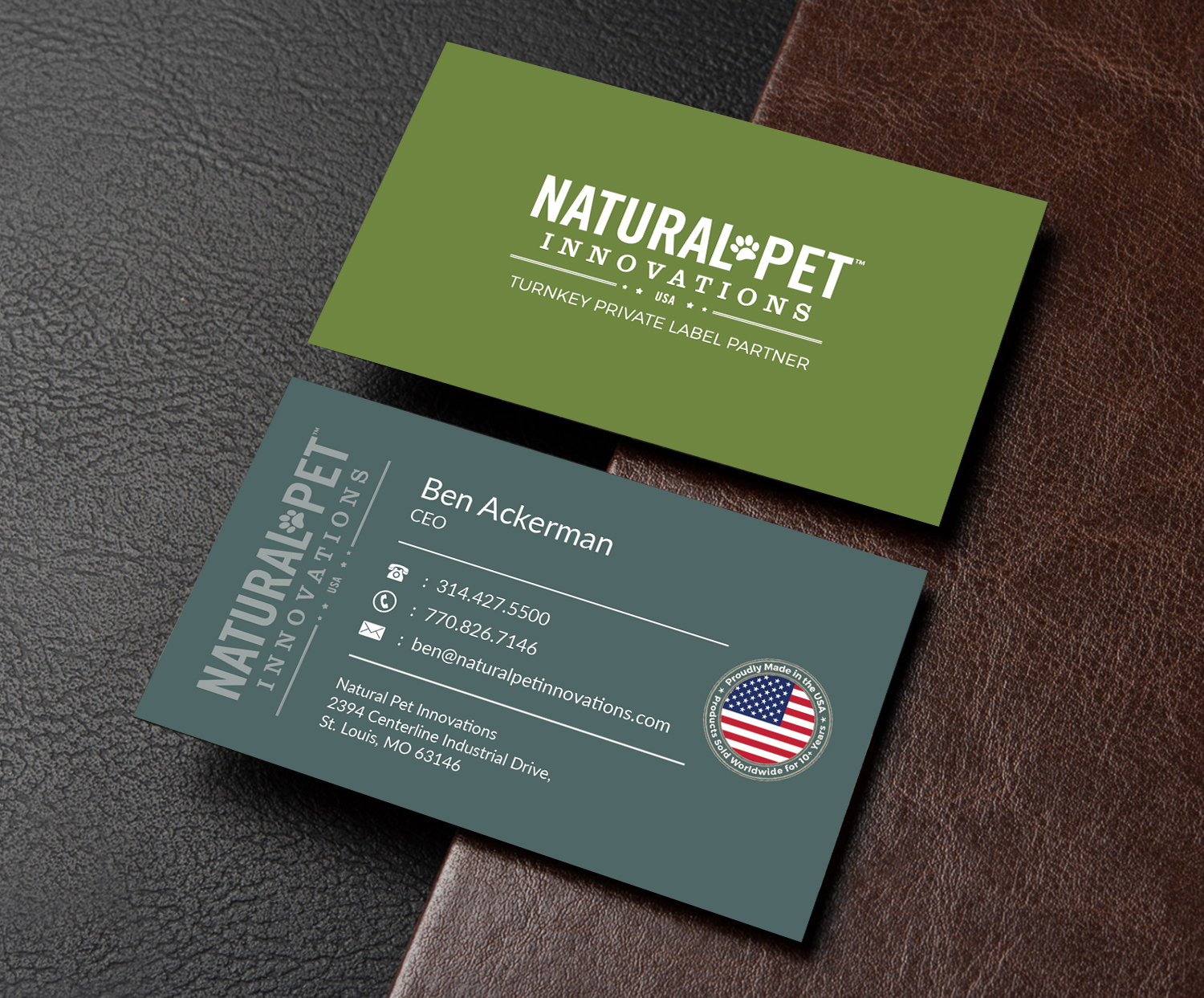 Business Card Design by M6G for Natural Pet Innovations | Design #18544747
