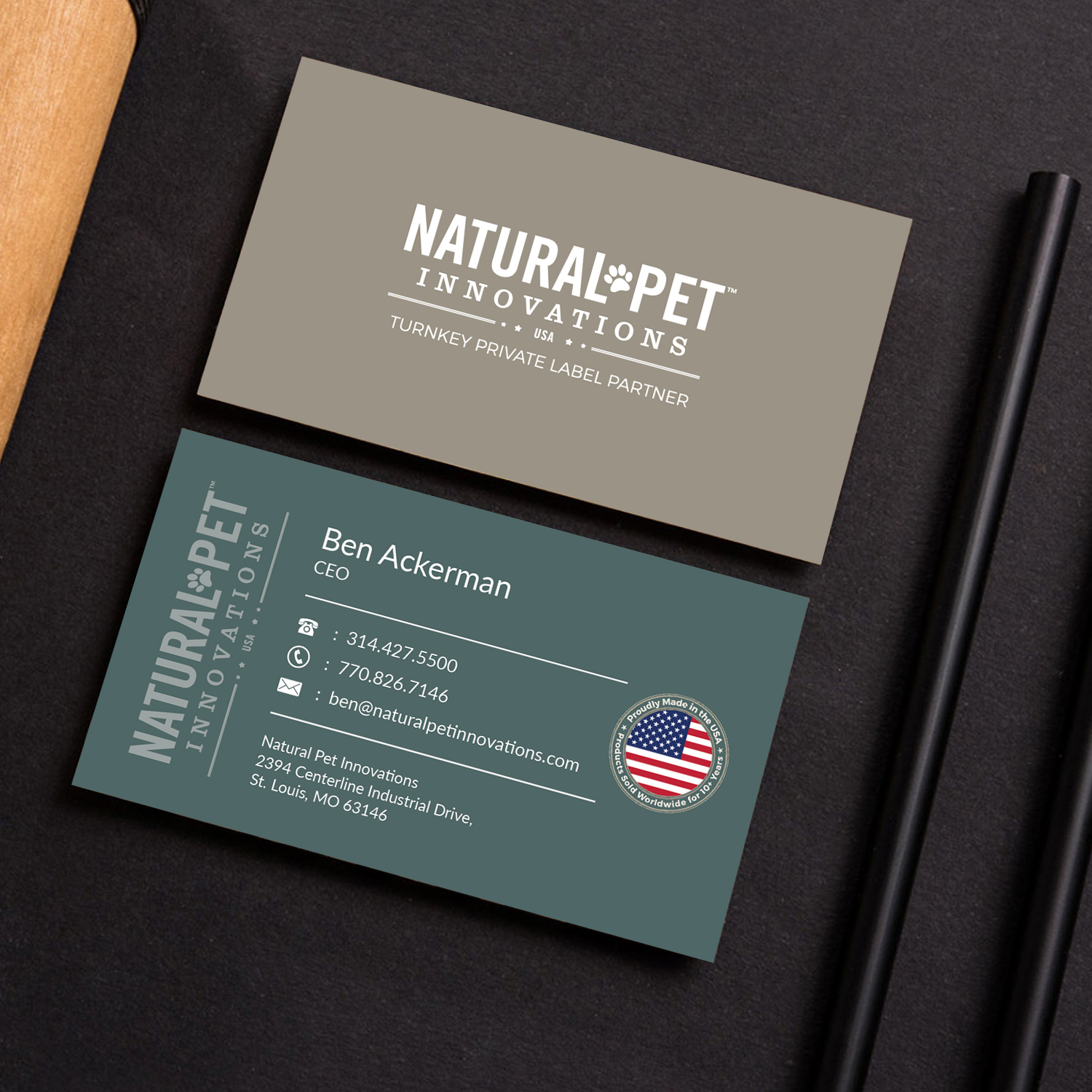 Business Card Design by M6G for Natural Pet Innovations | Design #18544771