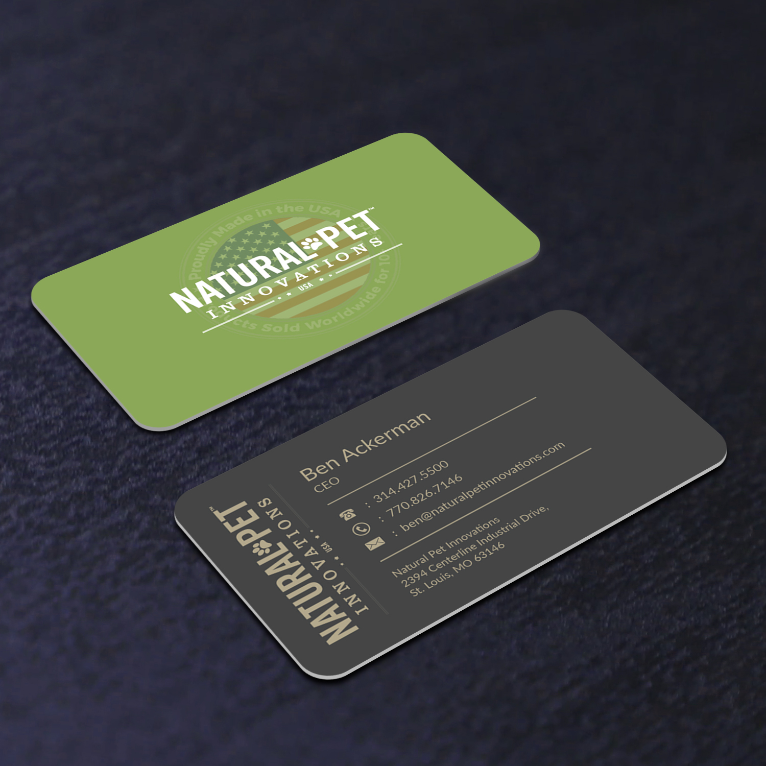 Business Card Design by M6G for Natural Pet Innovations | Design #18544777