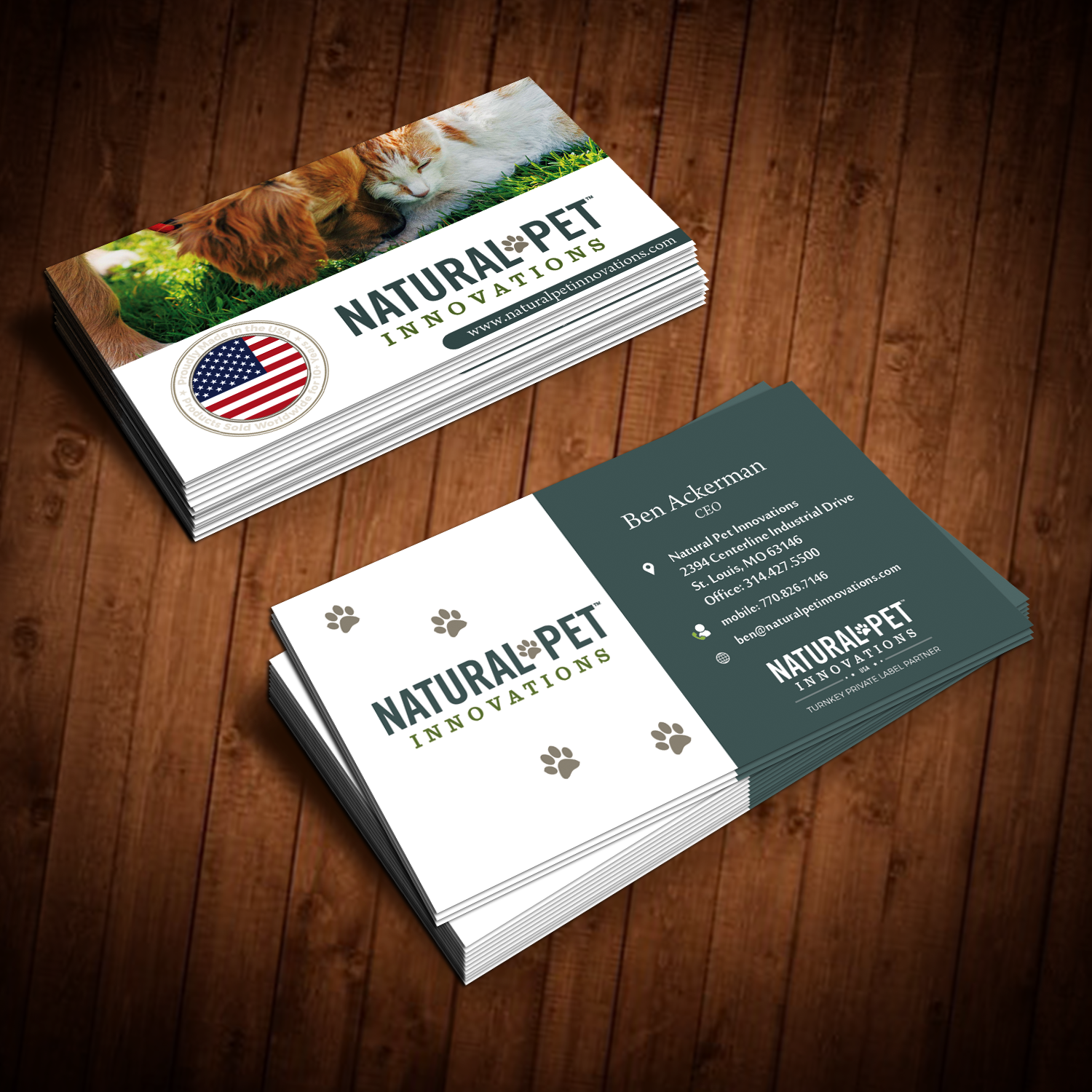 Design de Carte de Visite par design88 pour Natural Pet Innovations | Design #18492582