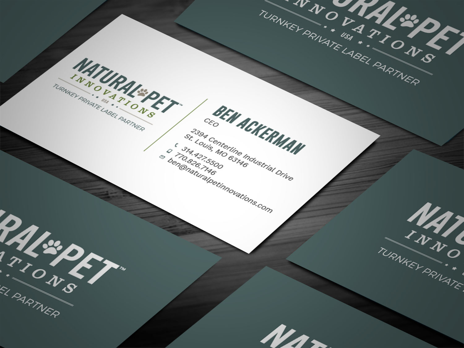 Business Card Design by Tripti Ranjan Gain for Natural Pet Innovations | Design #18484961
