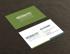 Business Card Design by Tripti Ranjan Gain for Natural Pet Innovations | Design: #18484964