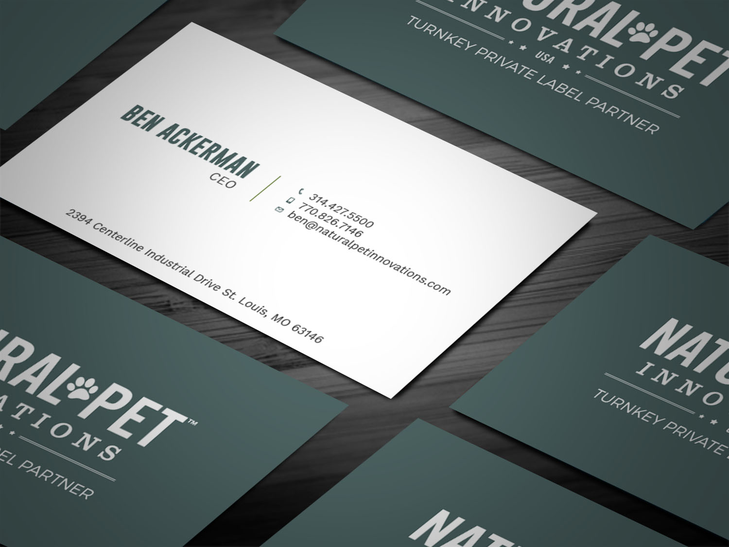 Business Card Design by Tripti Ranjan Gain for Natural Pet Innovations | Design #18484995