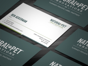 Business Card Design by Tripti Ranjan Gain for Natural Pet Innovations | Design: #18484996