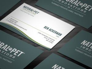 Business Card Design by Tripti Ranjan Gain for Natural Pet Innovations | Design: #18484997