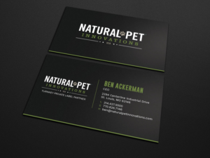 Business Card Design by Tripti Ranjan Gain for Natural Pet Innovations | Design: #18488466