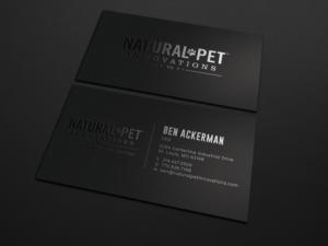 Business Card Design by Tripti Ranjan Gain for Natural Pet Innovations | Design: #18488467
