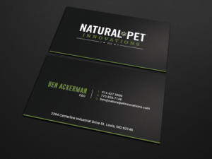 Business Card Design by Tripti Ranjan Gain for Natural Pet Innovations | Design: #18488469