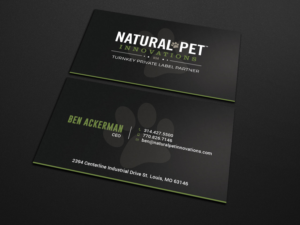 Business Card Design by Tripti Ranjan Gain for Natural Pet Innovations | Design: #18488477