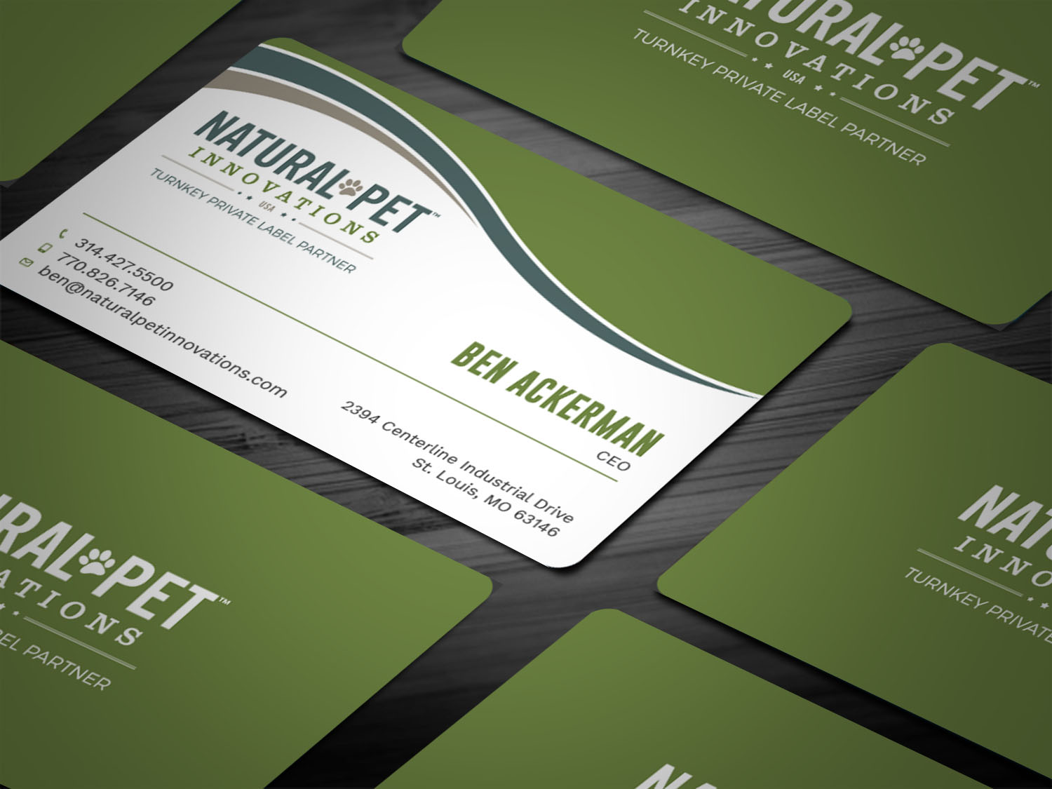 Business Card Design by Tripti Ranjan Gain for Natural Pet Innovations | Design #18488485