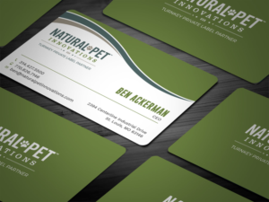 Business Card Design by Tripti Ranjan Gain for Natural Pet Innovations | Design: #18488485