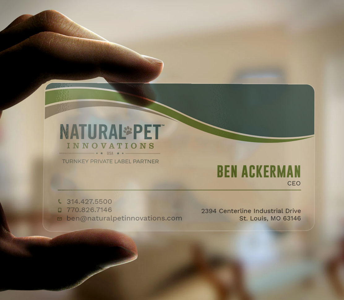 Business Card Design by Tripti Ranjan Gain for Natural Pet Innovations | Design #18488488