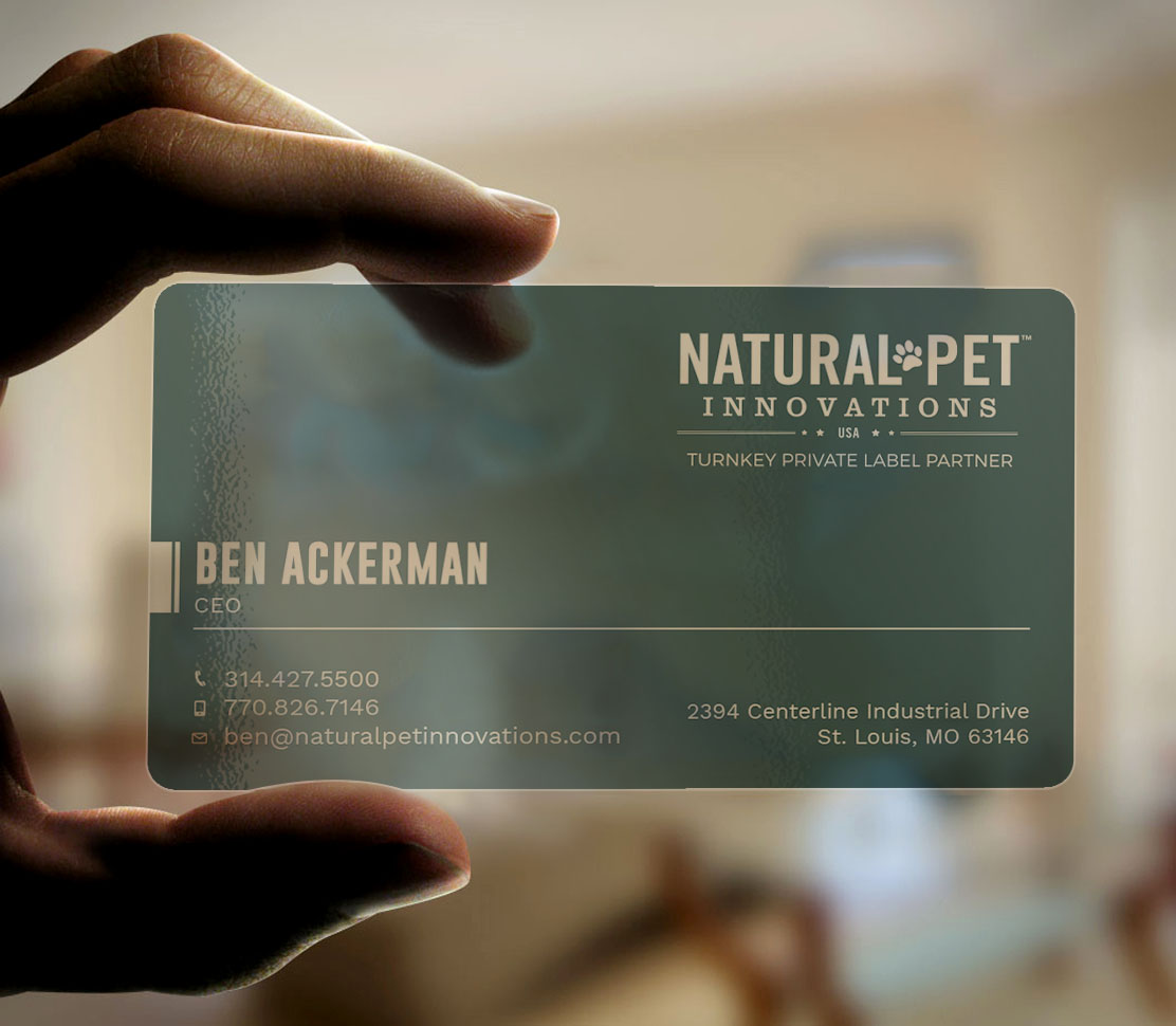 Business Card Design by Tripti Ranjan Gain for Natural Pet Innovations | Design #18488496