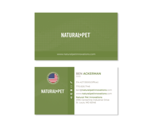 Business Card Design by Moumita_ for Natural Pet Innovations | Design: #18537478