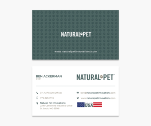 Business Card Design by Moumita_ for Natural Pet Innovations | Design: #18541718