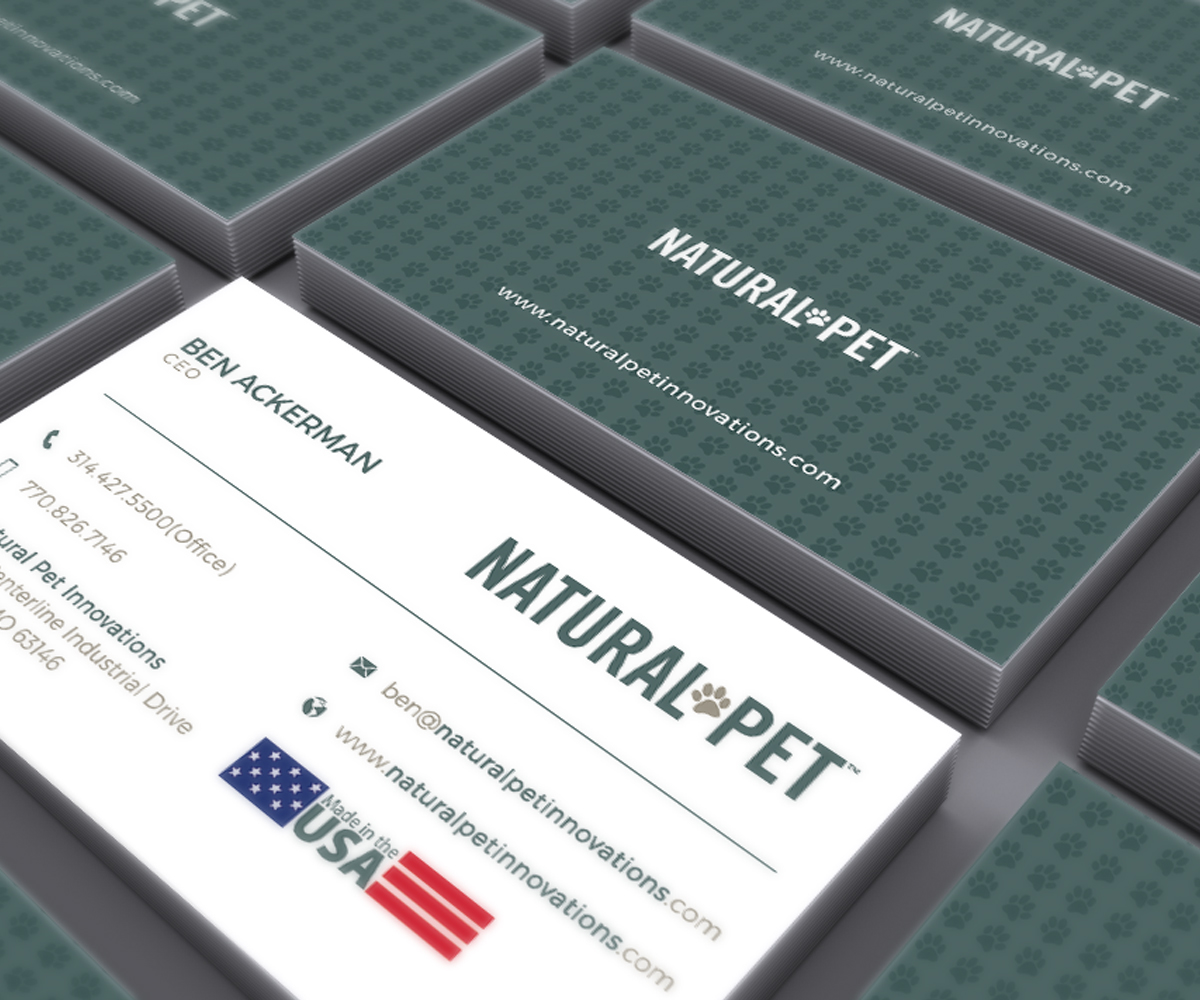 Business Card Design by Moumita_ for Natural Pet Innovations | Design #18541719