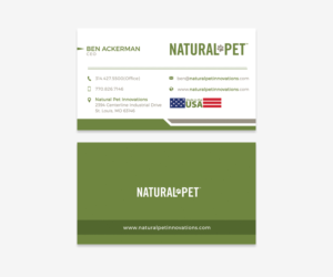 Business Card Design by Moumita_ for Natural Pet Innovations | Design: #18542955